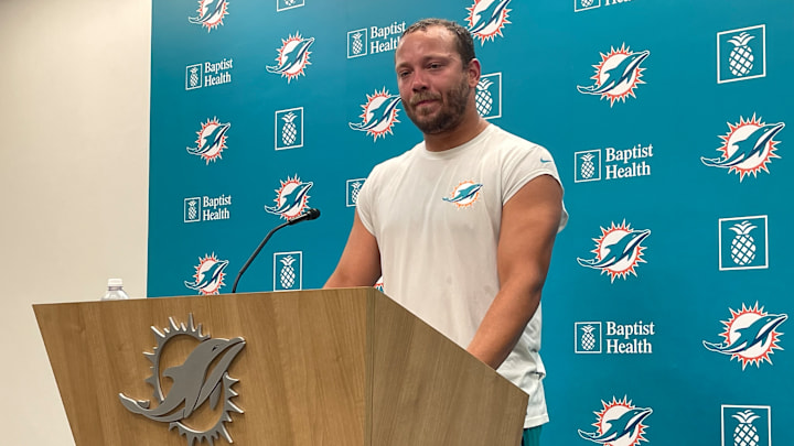 Miami Dolphins fullback Alec Ingold Miami Dolphins fullback Alec Ingold