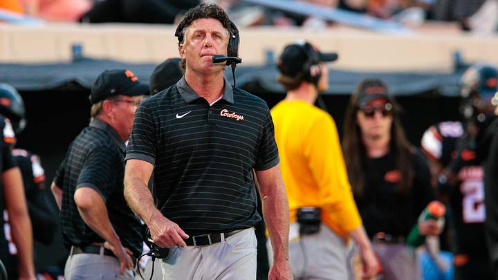 Oklahoma State Cowboys coach Mike Gundy. Oklahoma State Cowboys coach Mike Gundy.