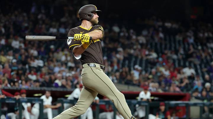 Aug 4, 2026; Phoenix, Arizona, USA; San Diego Padres infielder Gage Workman (99) against the Arizona Diamondbacks at Chase Field. Mandatory Credit: Mark J. Rebilas-Imagn Images Aug 4, 2026; Phoenix, Arizona, USA; San Diego Padres infielder Gage Workman (99) against the Arizona Diamondbacks at Chase Field. Mandatory Credit: Mark J. Rebilas-Imagn Images