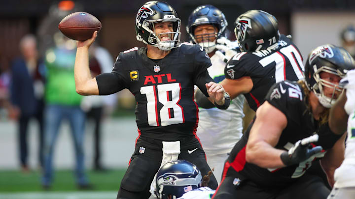 Atlanta Falcons quarterback Kirk Cousins had three turnovers Sunday against the Seattle Seahawks.