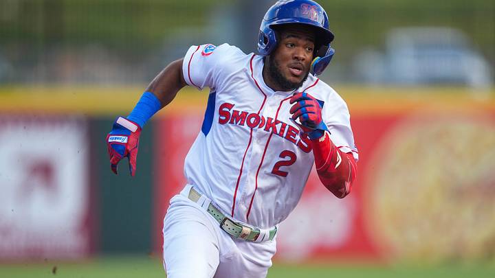 Knoxville Smokies infielder Jefferson Rojas during a minor league game between the Knoxville Smokies and Biloxi Shuckers at Covenant Health Park in Knoxville, Tenn., on July 7, 2026. Knoxville Smokies infielder Jefferson Rojas during a minor league game between the Knoxville Smokies and Biloxi Shuckers at Covenant Health Park in Knoxville, Tenn., on July 7, 2026.