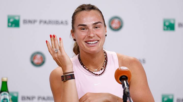 Aryna Sabalenka speaks at her pre-tournament press conference for the 2026 French Open.