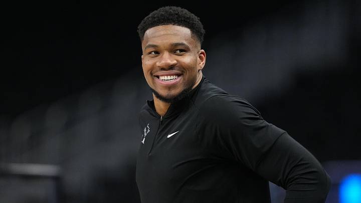 Apr 10, 2026; Milwaukee, Wisconsin, USA; Milwaukee Bucks forward Giannis Antetokounmpo looks on during warmups prior to the game against the Brooklyn Nets at Fiserv Forum. Mandatory Credit: Jeff Hanisch-Imagn Images Apr 10, 2026; Milwaukee, Wisconsin, USA; Milwaukee Bucks forward Giannis Antetokounmpo looks on during warmups prior to the game against the Brooklyn Nets at Fiserv Forum. Mandatory Credit: Jeff Hanisch-Imagn Images