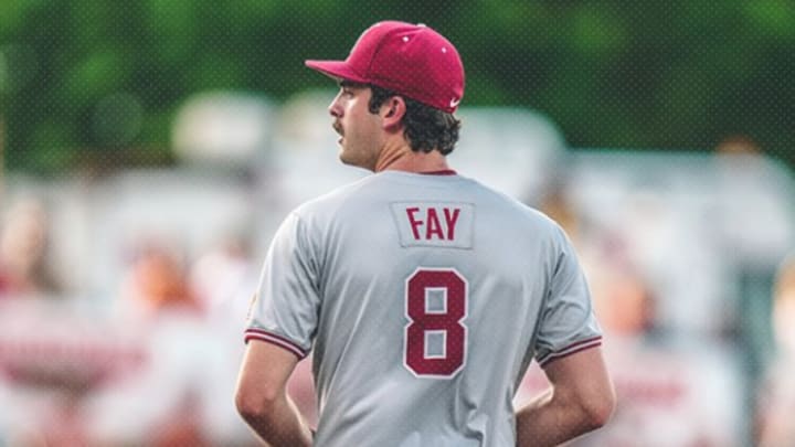 Alabama pitcher Tyler Fay on the mound against Texas