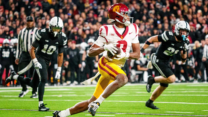 Nebraska cornerback Andrew Marshall (10) chases USC wide receiver Ja'Kobi Lane at Memorial Stadium on Nov. 1. Nebraska cornerback Andrew Marshall (10) chases USC wide receiver Ja'Kobi Lane at Memorial Stadium on Nov. 1.