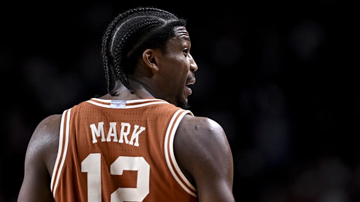 Texas Longhorns guard Tramon Mark looks on during the second half against the Texas A&M Aggies at Reed Arena. 