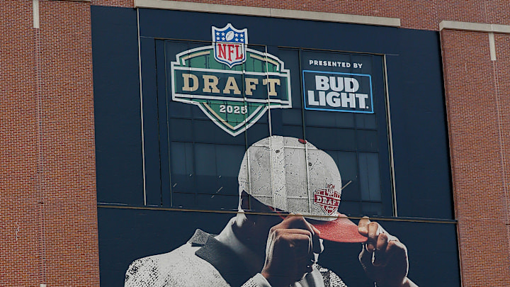 A 2025 NFL Draft mural is seen on the northeast corner of the Lambeau Field Atrium on Thursday, April 17, 2025, at Lambeau Field in Green Bay, WI. The 2025 NFL Draft will be held April 24-26. A 2025 NFL Draft mural is seen on the northeast corner of the Lambeau Field Atrium on Thursday, April 17, 2025, at Lambeau Field in Green Bay, WI. The 2025 NFL Draft will be held April 24-26.