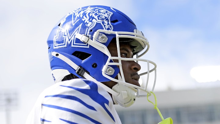 Memphis Tigers defensive back Tahj Ra-El (9) before a game 