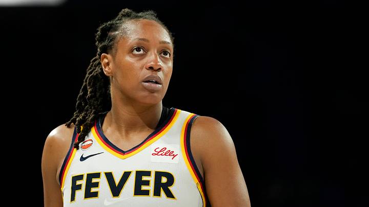 Sep 27, 2026; Las Vegas, Nevada, USA; Indiana Fever guard Kelsey Mitchell (0) looks outward during the fourth quarter of game one of the first round for the 2026 WNBA Playoffs against the Las Vegas Aces at Michelob Ultra Arena. Mandatory Credit: Lucas Peltier-Imagn Images Sep 27, 2026; Las Vegas, Nevada, USA; Indiana Fever guard Kelsey Mitchell (0) looks outward during the fourth quarter of game one of the first round for the 2026 WNBA Playoffs against the Las Vegas Aces at Michelob Ultra Arena. Mandatory Credit: Lucas Peltier-Imagn Images
