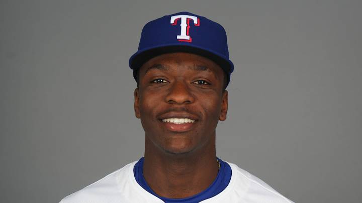Feb 19, 2025; Surprise, AZ, USA; Texas Rangers player Sebastian Walcott poses for a photo during Media Day at Surprise Stadium. Mandatory Credit: Joe Camporeale-Imagn Images Feb 19, 2025; Surprise, AZ, USA; Texas Rangers player Sebastian Walcott poses for a photo during Media Day at Surprise Stadium. Mandatory Credit: Joe Camporeale-Imagn Images