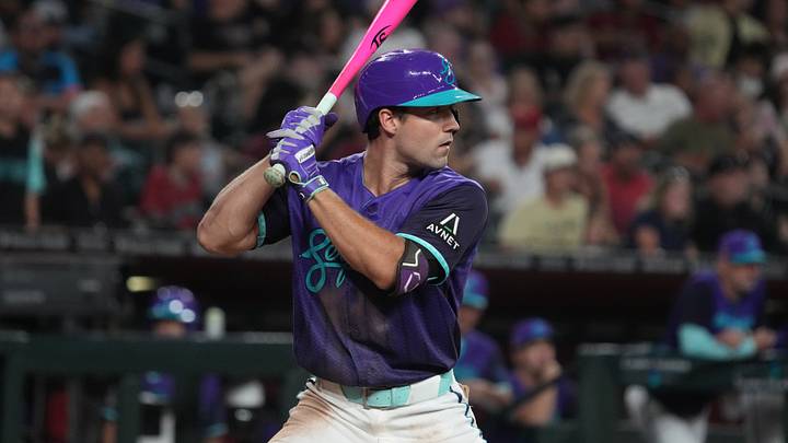 Aug 21, 2026; Phoenix, Arizona, USA;  Arizona Diamondbacks center fielder Ryan Waldschmidt (15) hits against the Cincinnati Reds in the seventh inning at Chase Field.  Mandatory Credit: Rick Scuteri-Imagn Images