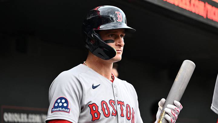 Aug 26, 2025; Baltimore, Maryland, USA; Boston Red Sox outfielder Roman Anthony (19) stands in the dugout before the game between the Baltimore Orioles and the Boston Red Sox at Oriole Park at Camden Yards. Mandatory Credit: James A. Pittman-Imagn Images Aug 26, 2025; Baltimore, Maryland, USA; Boston Red Sox outfielder Roman Anthony (19) stands in the dugout before the game between the Baltimore Orioles and the Boston Red Sox at Oriole Park at Camden Yards. Mandatory Credit: James A. Pittman-Imagn Images
