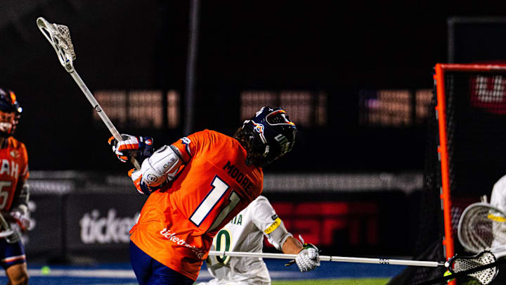 Matt Moore buried three goals in a 12-11 win for the Utah Archers. Matt Moore buried three goals in a 12-11 win for the Utah Archers.