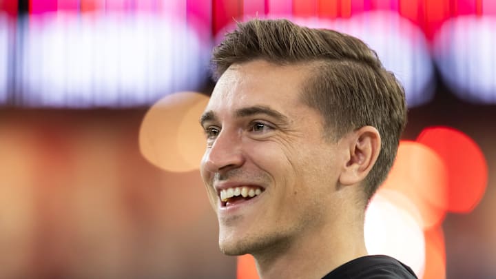 Nov 23, 2025; Glendale, Arizona, USA; Jacksonville Jaguars general manager James Gladstone against the Arizona Cardinals at State Farm Stadium. Mandatory Credit: Mark J. Rebilas-Imagn Images Nov 23, 2025; Glendale, Arizona, USA; Jacksonville Jaguars general manager James Gladstone against the Arizona Cardinals at State Farm Stadium. Mandatory Credit: Mark J. Rebilas-Imagn Images