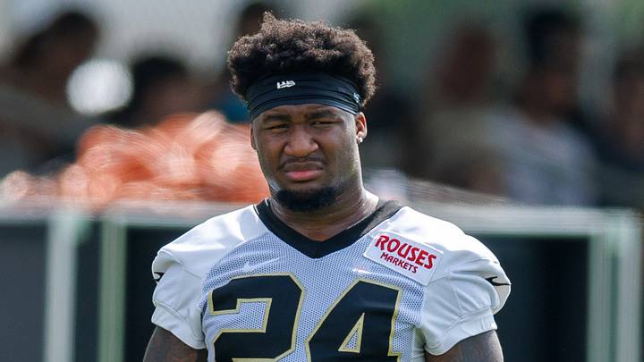 New Orleans Saints running back Devin Neal New Orleans Saints running back Devin Neal