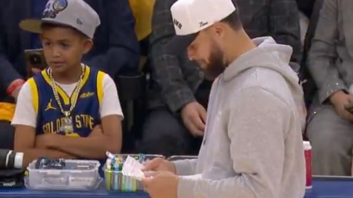 Stephen Curry looks at some surprising stats. 