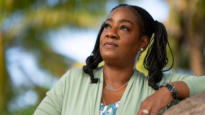 Pictured: Cirie Fields, from the CBS Original Series SURVIVOR, Season 50, scheduled to air on the CBS Television Network. -- Photo: Robert Voets/CBS ©2025 CBS Broadcasting, Inc. All Rights Reserved.