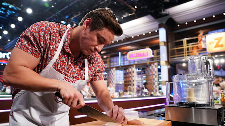 Murt prepares an aged ribeye on MasterChef Season 14 episode 6