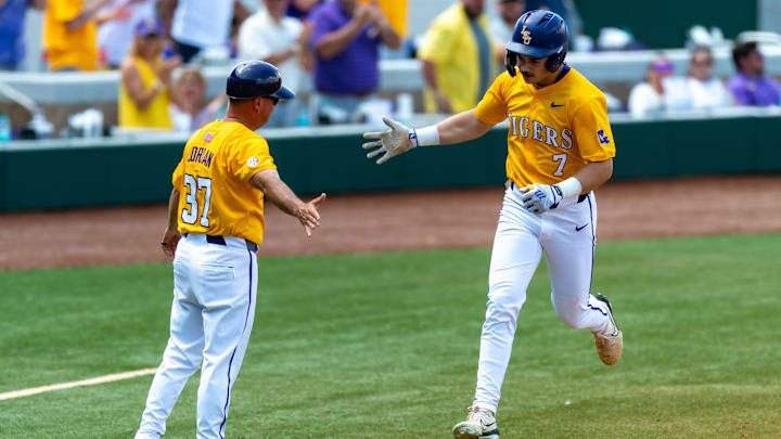 Jake Brown 7, LSU Tigers take on the Tennessee Vols. Sunday, April 27, 2025.
