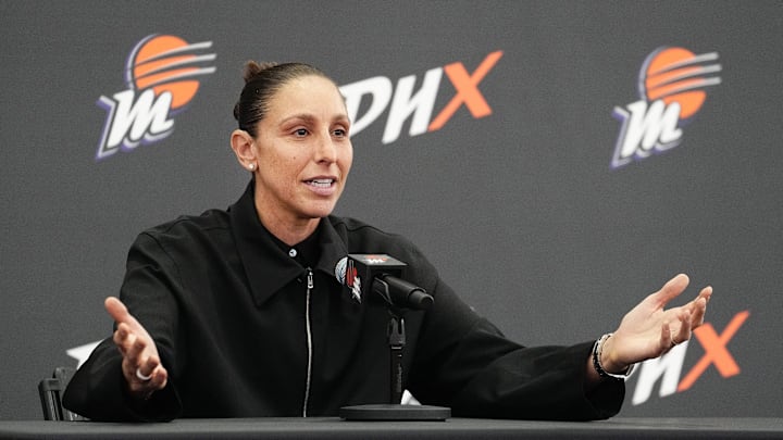 WNBA All-Star Diana Taurasi reflects on her 20 seasons with the Phoenix Mercury during a retirement news conference at the Phoenix Mercury's practice facility on March 13, 2025. WNBA All-Star Diana Taurasi reflects on her 20 seasons with the Phoenix Mercury during a retirement news conference at the Phoenix Mercury's practice facility on March 13, 2025.