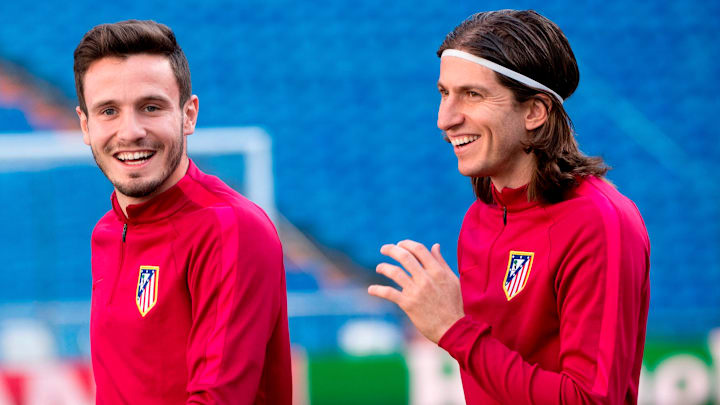 Filipe Luís e Saúl jogaram durante anos no Atlético de Madrid 