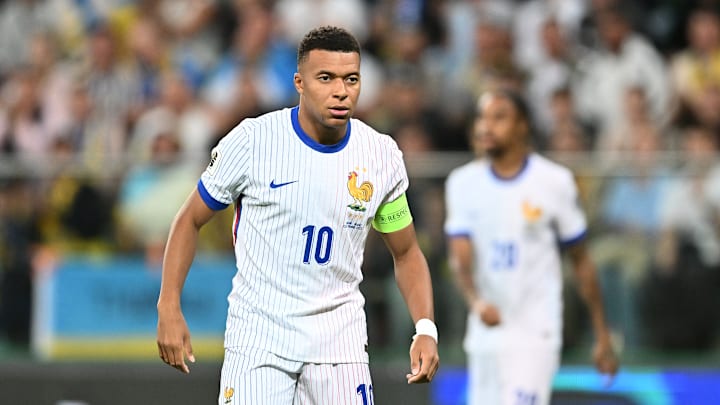 Kylian Mbappé avec l'équipe de France contre l'Ukraine