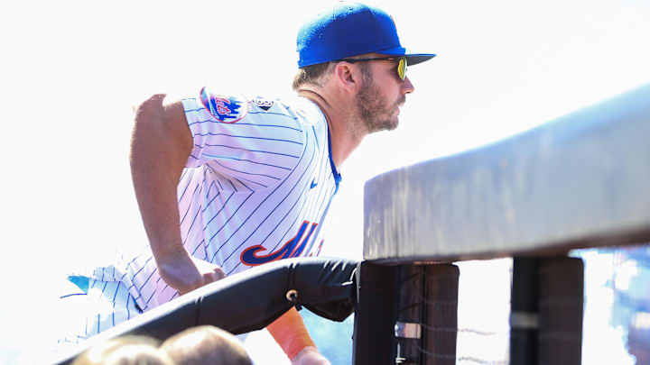 Mar 30, 2024; New York City, New York, USA;  New York Mets first baseman Pete Alonso (20) takes the