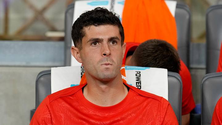 Oct 10, 2025; Austin, Texas, USA; United States forward Christian Pulisic (10) on the bench before the match at Q2 Stadium. Pulisic was a second-half substitute. 