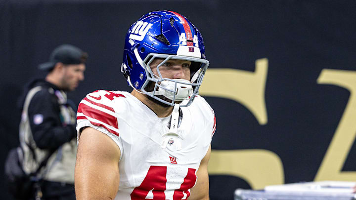 Giants running back Cam Skattebo had a costly fumble against the Saints in Week 5.