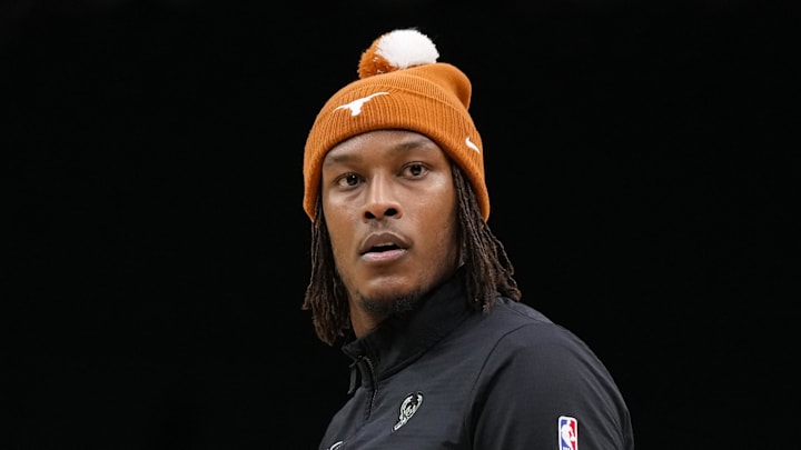 Milwaukee Bucks center Myles Turner (3) during warmups prior to the game against the Washington Wizards at Fiserv Forum on December 31, 2025.