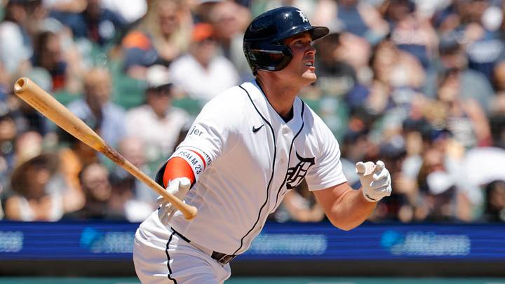 Detroit Tigers right fielder Kerry Carpenter (30) hits a grand slam. 