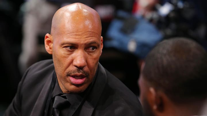 Jun 22, 2017; Brooklyn, NY, USA; LaVar Ball the father of NBA prospect Lonzo Ball (not pictured) in attendance before the first round of the 2017 NBA Draft at Barclays Center. Mandatory Credit: Brad Penner-Imagn Images