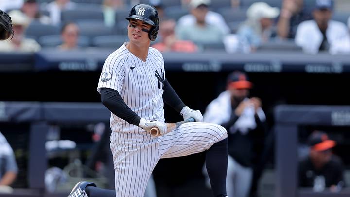 New York Yankees infielder Anthony Volpe. New York Yankees infielder Anthony Volpe.