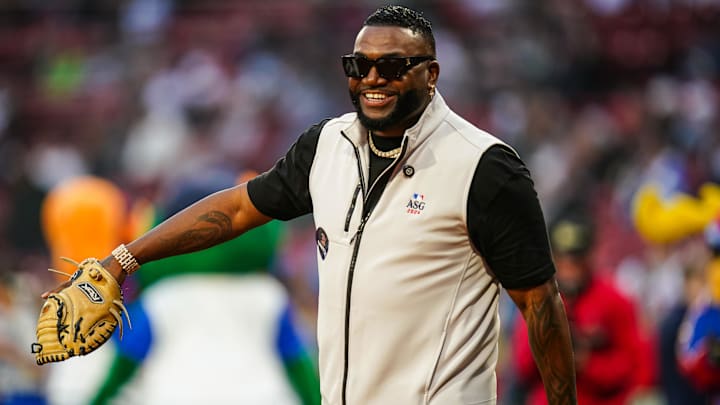 Jun 10, 2025; Boston, Massachusetts, USA; Former Boston Red Sox star David Ortiz at fenway for a Make A Wish meet and greet before the game against the Tampa Bay Rays at Fenway Park. Mandatory Credit: David Butler II-Imagn Images