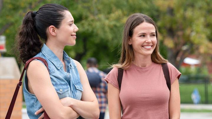 CHICAGO FIRE -- "Rattle the Cage" Episode 1502 -- Pictured: (l-r) Hanako Greensmith as Violet Mikami, Jocelyn Hudon as Lizzy Novak
