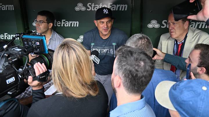New York Yankees manager Aaron Boone may have to sacrifice some defense in the outfield and infield to help get this club's offense back on track. New York Yankees manager Aaron Boone may have to sacrifice some defense in the outfield and infield to help get this club's offense back on track.