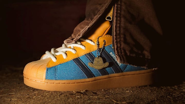 The adidas Superstar in the "H-Town" colorway.