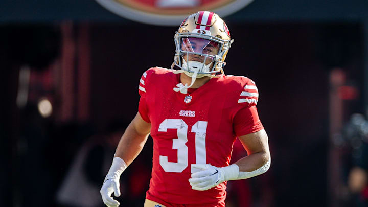 San Francisco 49ers running back Isaac Guerendo. San Francisco 49ers running back Isaac Guerendo.