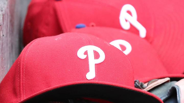 Jul 12, 2018; Baltimore, MD, USA; Philadelphia Phillies hats await use during a game against the Baltimore Orioles at Oriole Park at Camden Yards. Mandatory Credit: Mitch Stringer-USA TODAY Sports