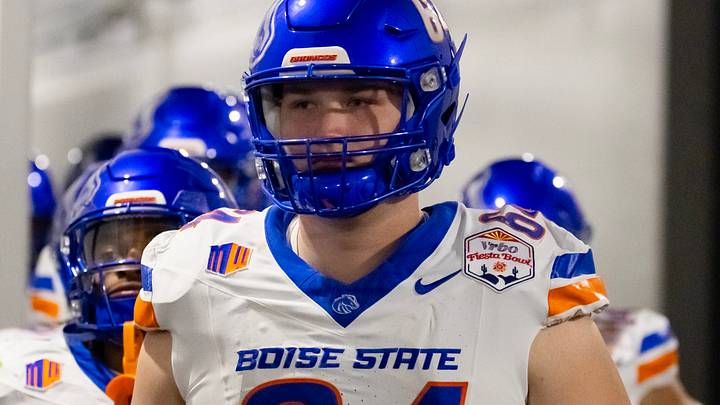 Boise State Broncos offensive lineman Carson Rasmussen. Boise State Broncos offensive lineman Carson Rasmussen.