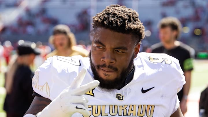 Oct 19, 2024; Tucson, Arizona, USA; Colorado Buffaloes defensive tackle Chidozie Nwankwo (97) against the Arizona Wildcats at Arizona Stadium. Mandatory Credit: Mark J. Rebilas-Imagn Images Oct 19, 2024; Tucson, Arizona, USA; Colorado Buffaloes defensive tackle Chidozie Nwankwo (97) against the Arizona Wildcats at Arizona Stadium. Mandatory Credit: Mark J. Rebilas-Imagn Images