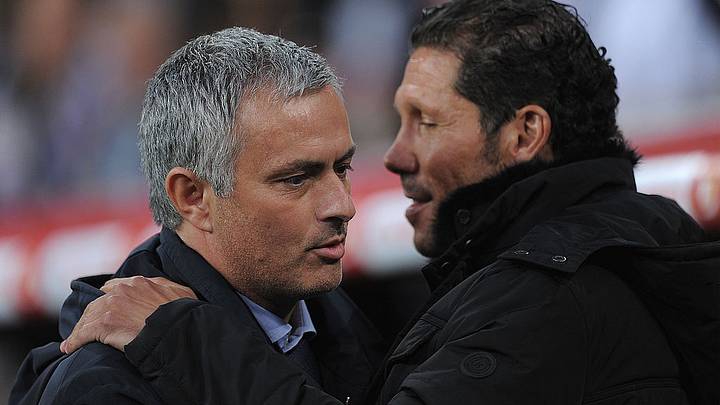 José Mourinho lost to Diego Simeone’s Atlético in his last Madrid derby. José Mourinho lost to Diego Simeone’s Atlético in his last Madrid derby.
