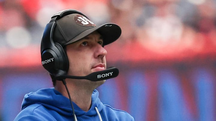 Indianapolis Colts head coach Shane Steichen walks the sidelines