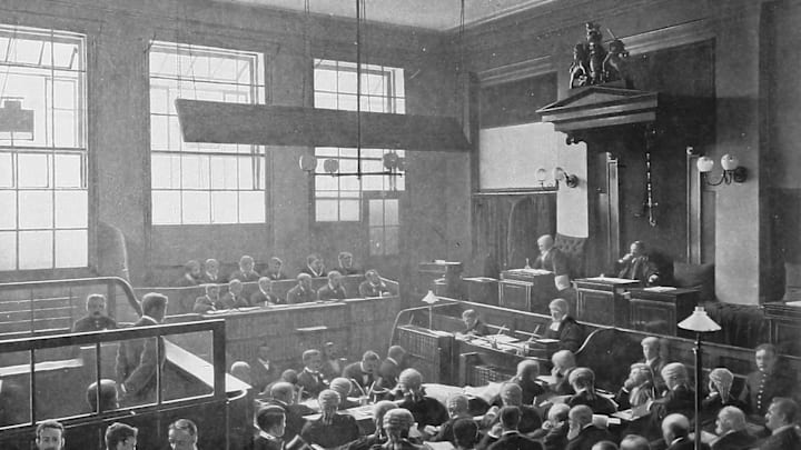 A scene from the Old Bailey criminal court.