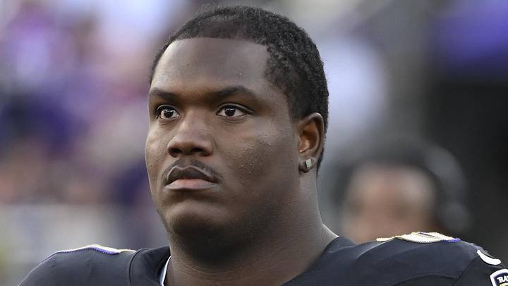 Baltimore Ravens center Corey Bullock