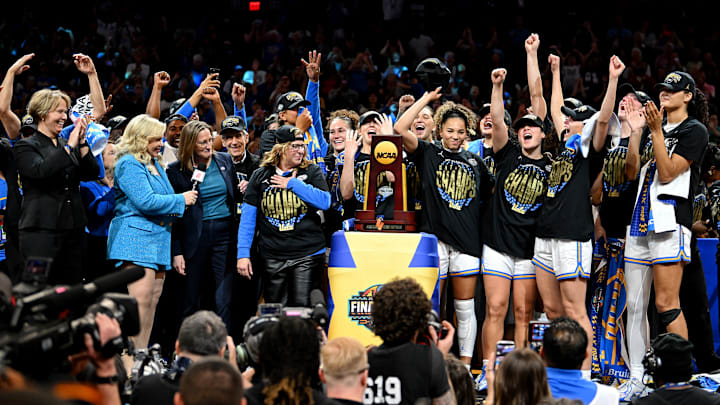 The Bruins beat the Gamecocks 79–51 for their first national championship. The Bruins beat the Gamecocks 79–51 for their first national championship.
