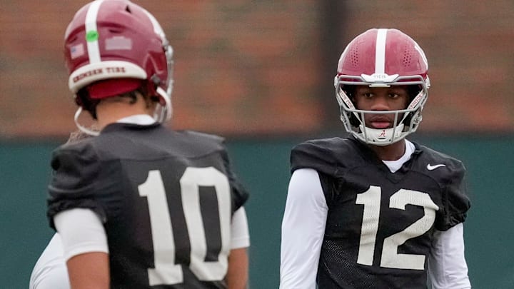 Mar 5, 2025; Tuscaloosa, AL, USA; during Spring Practice for the Crimson Tide. Mar 5, 2025; Tuscaloosa, AL, USA; during Spring Practice for the Crimson Tide.