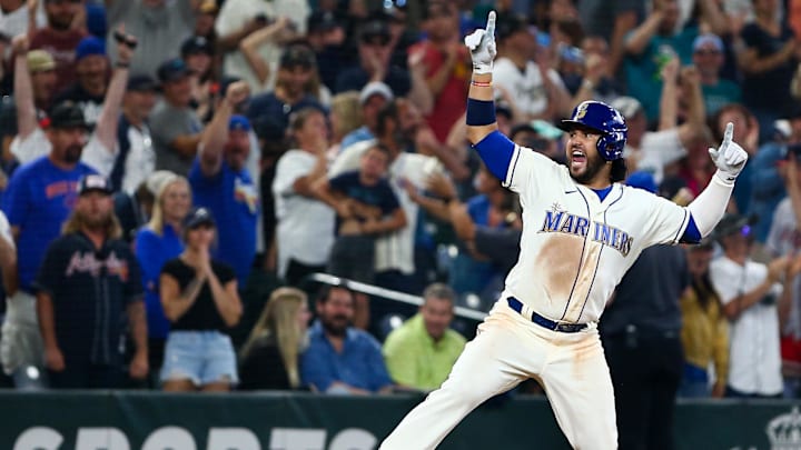 Sep 11, 2022; Seattle, Washington, USA;  Seattle Mariners third baseman Eugenio Suarez (28)