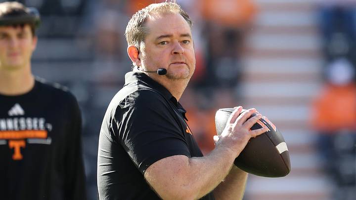 Sep 26, 2026; Knoxville, Tennessee, USA; Tennessee Volunteers head coach Josh Heupel on the field during warmups before the game against the Texas Longhorns at Neyland Stadium. Mandatory Credit: Randy Sartin-Imagn Images Sep 26, 2026; Knoxville, Tennessee, USA; Tennessee Volunteers head coach Josh Heupel on the field during warmups before the game against the Texas Longhorns at Neyland Stadium. Mandatory Credit: Randy Sartin-Imagn Images