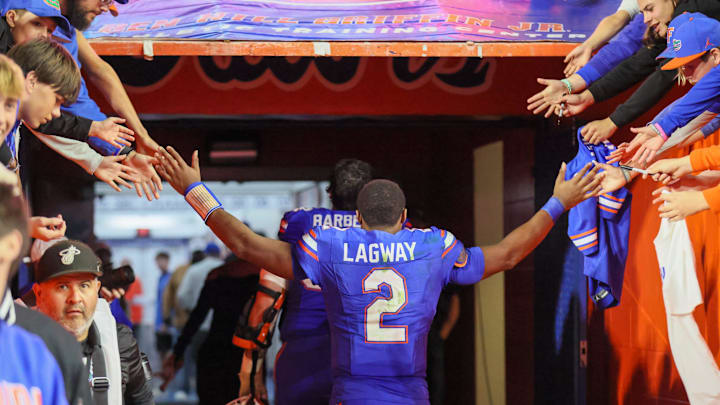 Quarterback DJ Lagway transferred to Baylor after two seasons at Florida. Quarterback DJ Lagway transferred to Baylor after two seasons at Florida.